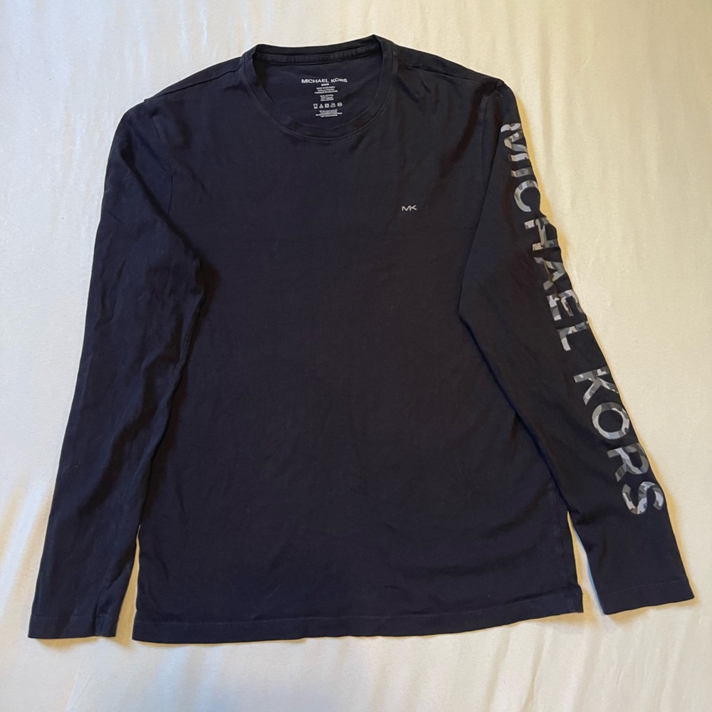 Michael Kors Men's Dark Long Sleeve Tee
